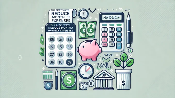 The Best Ways to Reduce Monthly Expenses and Save More